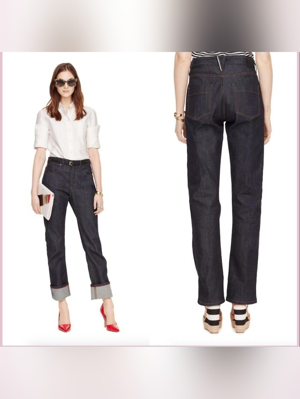 kate spade x RALEIGH DENIM Dare straight leg jeans - 26 - Selvidge Edge Blue
